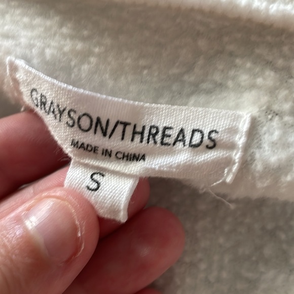 USA Tennis Team Greyson Threads Fleece White Half Zip Cropped Elastic Pullover S - Picture 4 of 6